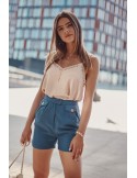 Pantaloni scurți casual dama indigo MP47370 - Magazin online - Boutique